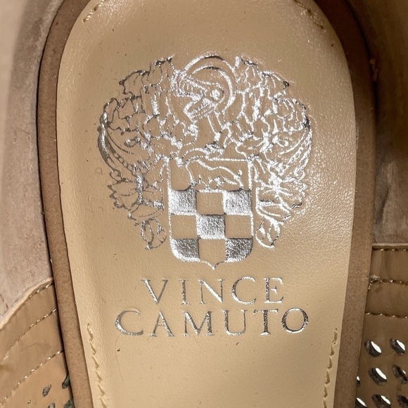 Vince Camuto Katnina Women’s Tan Leather Open Toe Booties - Picture 7 of 8